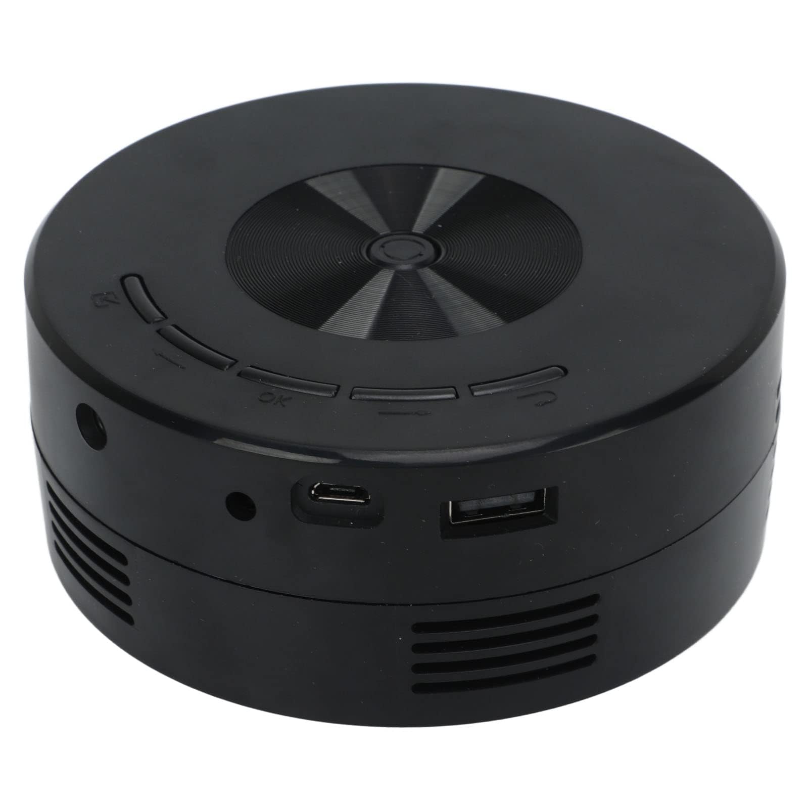 Mini Proiettore, Alimentazione USB Mini Tascabile 1920X1080 Proiettore Portatile per Protezione degli Occhi, Proiettore con Altoparlante Integrato con Controllo Remoto, per Famiglia, Laptop
