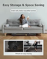 Vista 6 de UREVO Treadmill with Standing Desk Workstation, Walking Pad Treadmills for Home Office, Under Desk Compact Design Treadmill with HIIT Programs