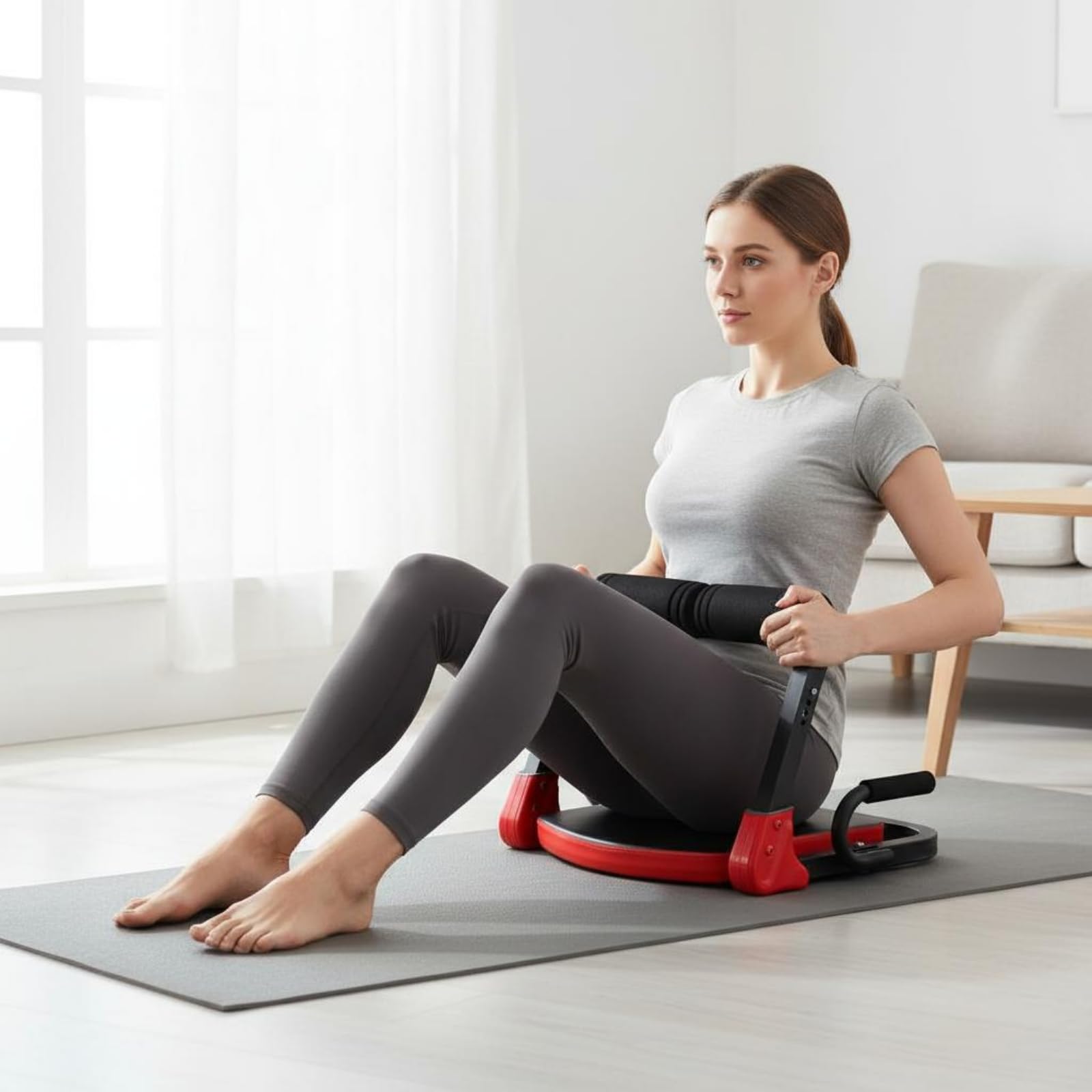 Addominale Addominali Pieghevole Attrezzo Addominali Core con Base Ammortizzata E Appoggi Ergonomici Antiscivolo Adatta per Routine Casa Programmi Giornalieri