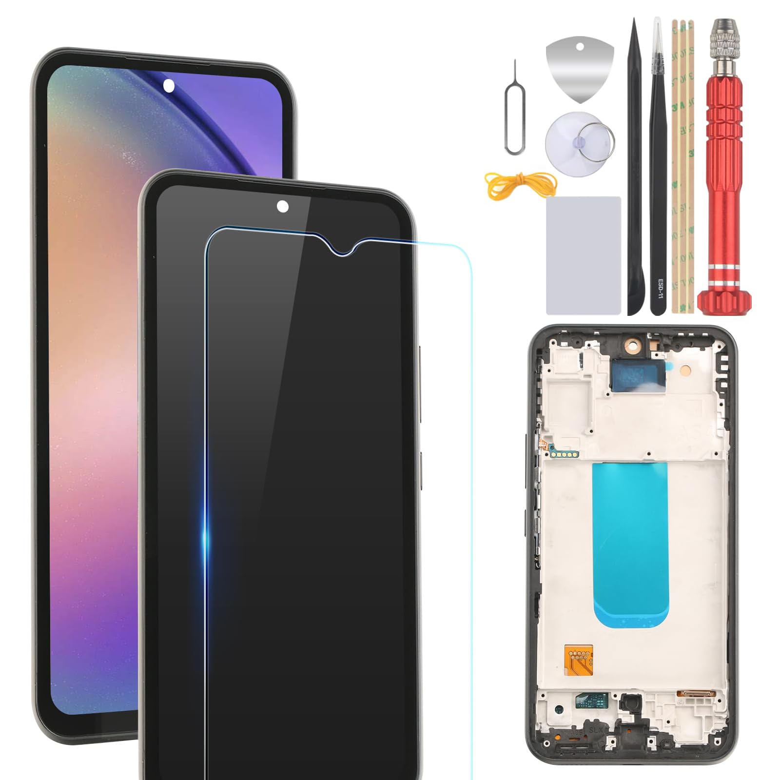 1. OEM Qualität A54 LCD Display Austausch mit Klebstoff und Reparaturwerkzeugen