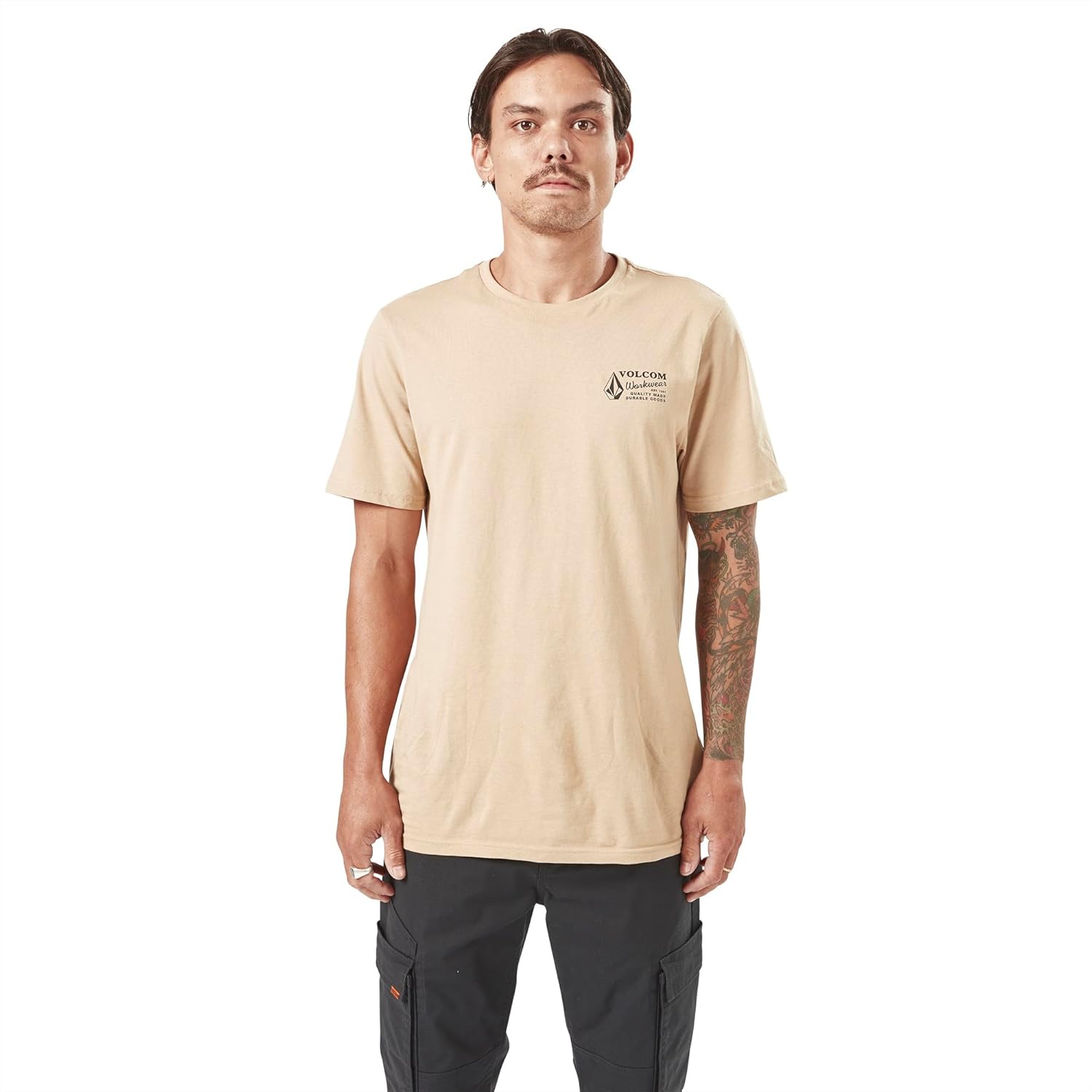 Volcom Men's Workwear Short Sleeve Shirt Gravel