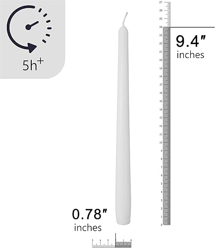 Miniatura 5 de Velas cónicas de Halloween con palitos de vela blanca - Gedengni velas de fantasma de 10 pulgadas de largo, velas cónicas nevadas, velas altas de la