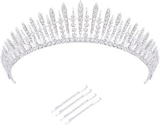 Didder Silver Tiaras and Crowns for Women Girls Birthday Wedding Tiara and Crown for Bride Stunning Rhinestone Tiara Headband Pageant Prom Queen Crown Quinceanera Halloween Party Costume Princess