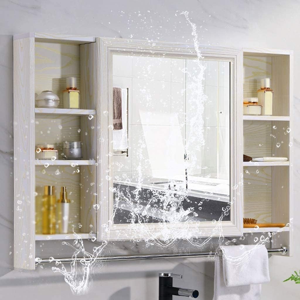Medicine Cabinets Bathroom Mirror Cabinet, Wall-Mounted Space Aluminum Storage Organizer, Waterproof Vanity Mirror Box for Bathroom, Kitchen, Bedroom Decoration, 20240130