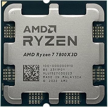 AMD Ryzen 7 7800X3D 8 Core 16 Thread 120W AMD Radeon Graphics Desktop 100-10000910WOF Socket AM5 No Cooler