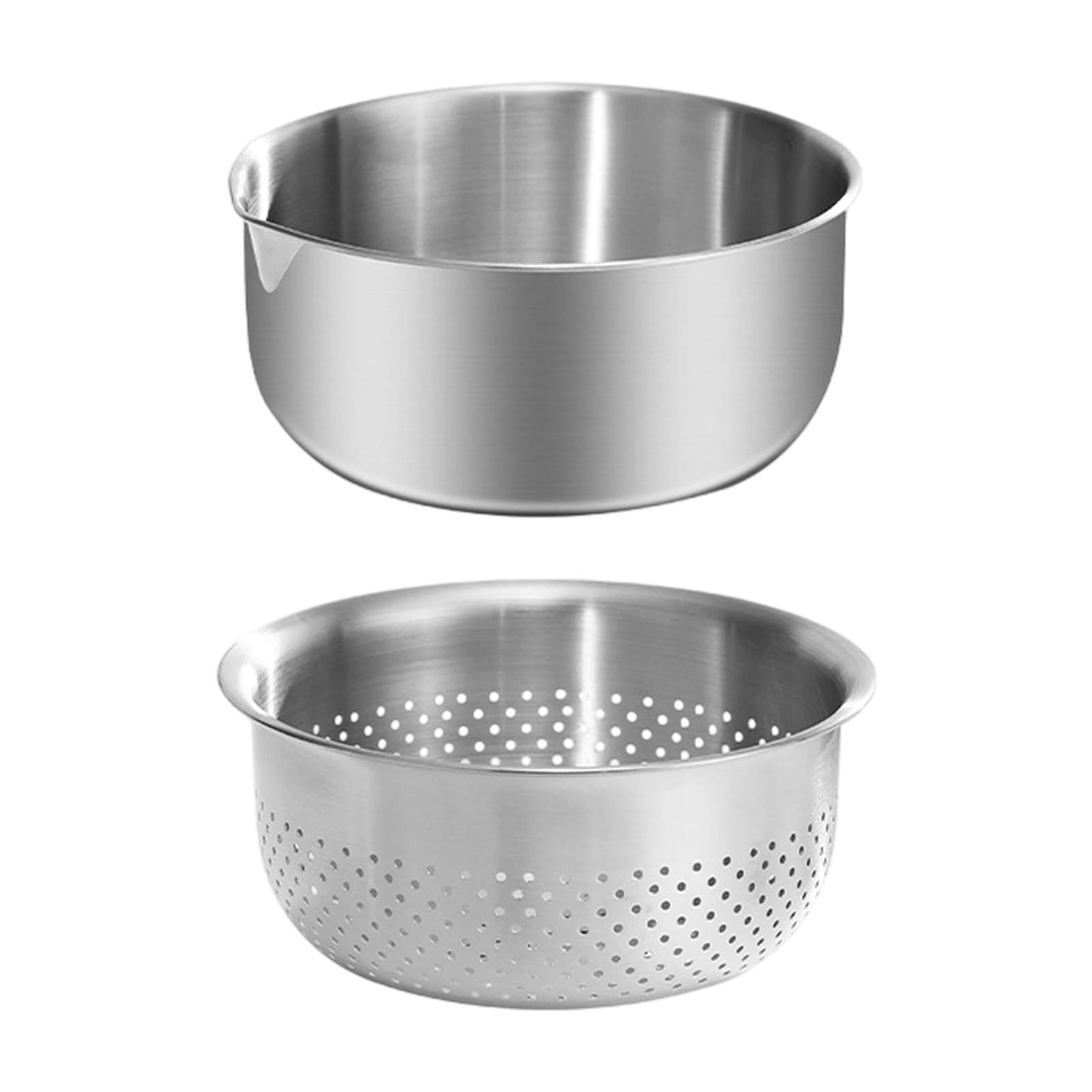 hogtnd Stainless Steel Rice Washer Vegetable Strainer Basket Fine Mesh Sink Fruit Drain Bowl Kitchen Accessories Cooking Washing Bowl Strainer Strainer