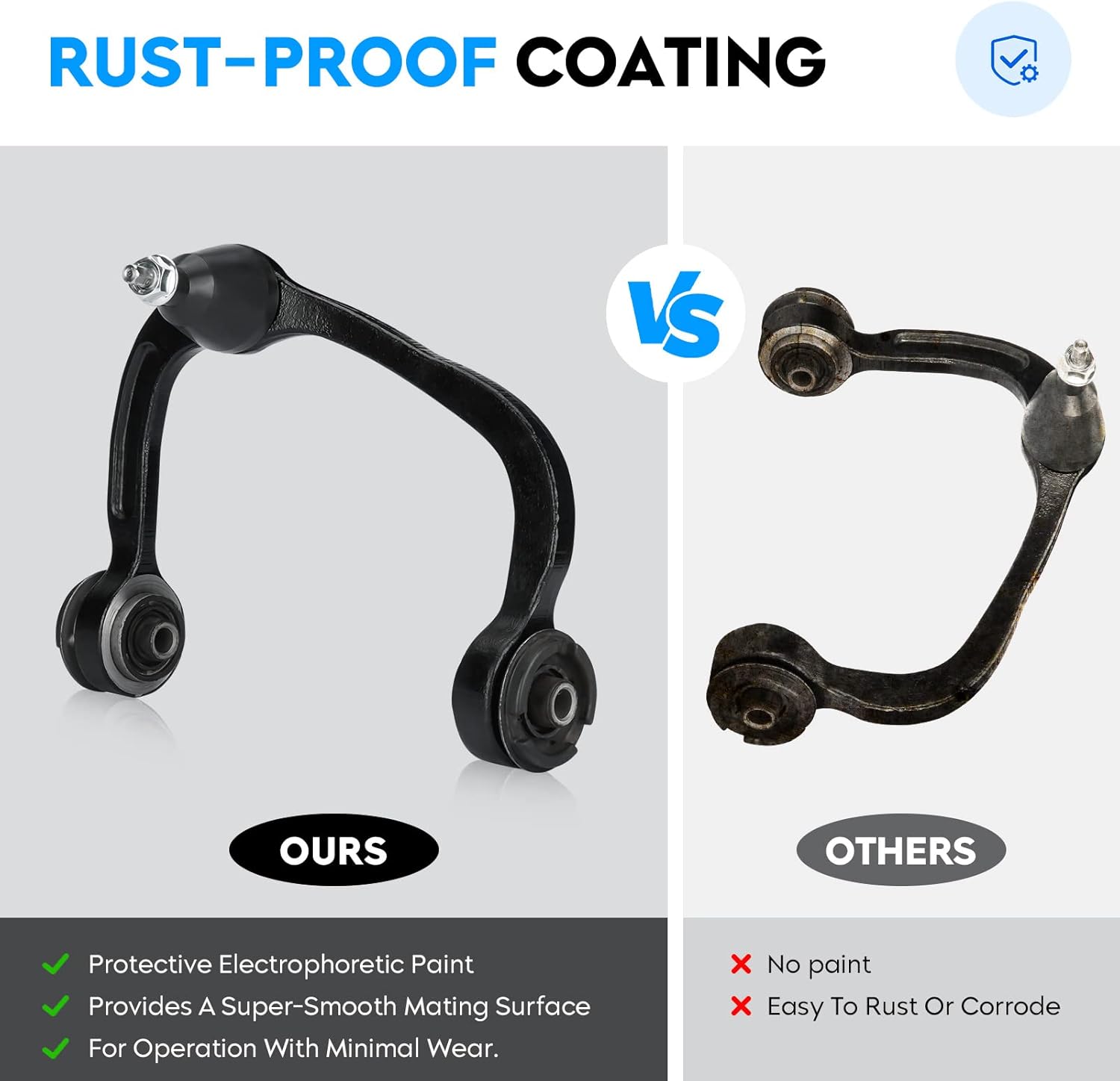 Front Upper Control Arm w/Ball Joint K80306 K80308 for 07-17 Ford Expedition, 05-14 F150, 06-08 Lincoln Mark, LT 07-17 Navigator Left & Right Suspension Kit