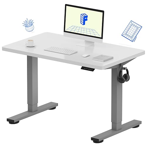 EN1 40"x24" One-Piece Electric Standing Desk, White