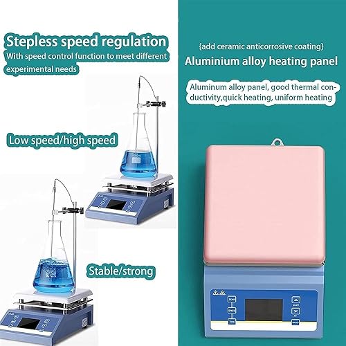 Miniatura 5 de 5L Lab Magnetic Stirrer,200-2000 RPM,600W,Temperature/Speed Adjustment,Digital Display Heating,with Stir Bar/Fuse/Bracket/Temperature Probe