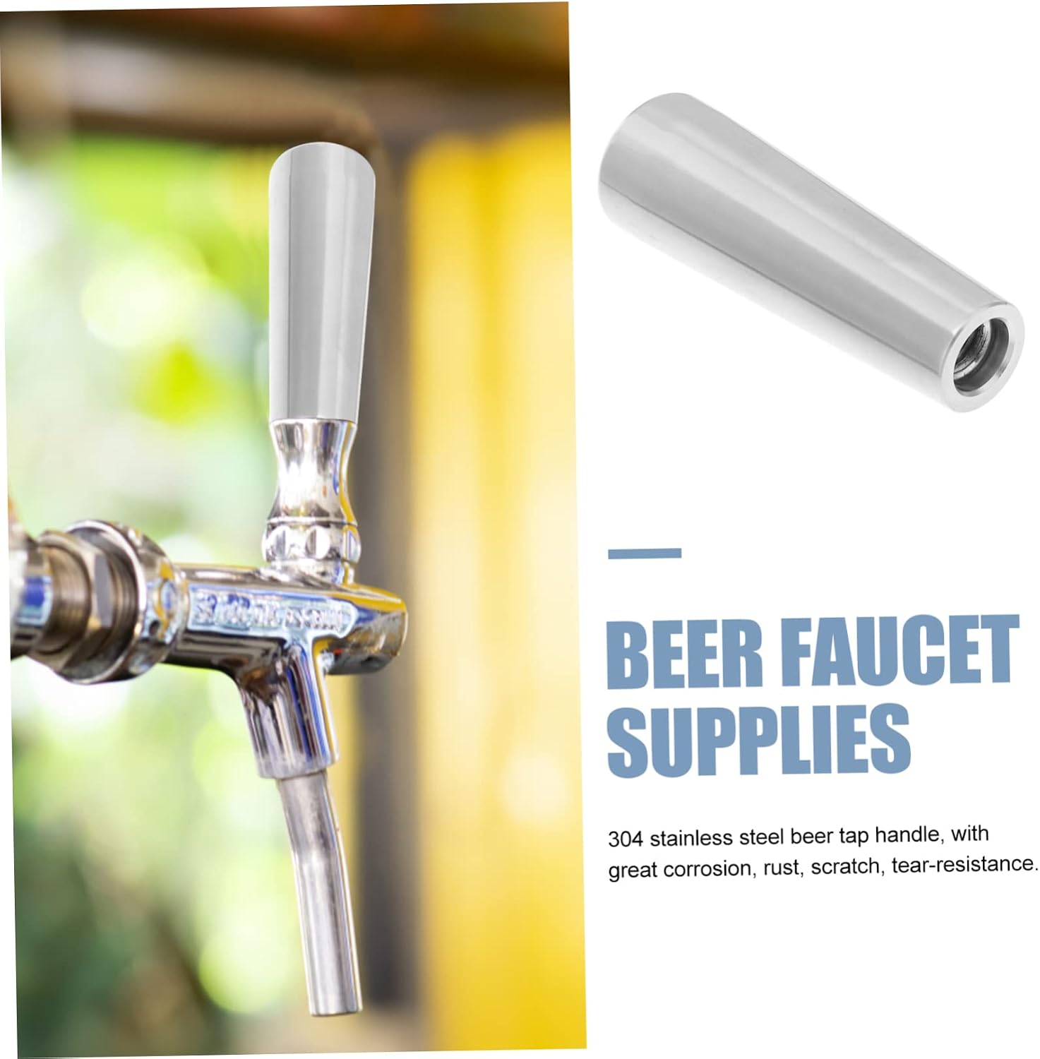 OUNONA 2pcs Beer Tap Handle Keg Tower Supplies for Bars Pubs Home Brews Breweries Easy Installation Replacement Faucet Handle