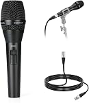 NEEWER DM01 Cardioid Dynamic Microphone with XLR Cable for Podcast Singing PC Gaming Streaming Studio Vocals, Speeches, Live Performances, 600Ω +/- 30% Impedance, 100Hz-10KHz Frequency Range