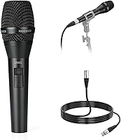 Vista 9 de NEEWER NW-040 Micrófono dinámico cardioide con cable XLR, carcasa rígida de metal, micrófono unidireccional para instrumentos musicales, voz