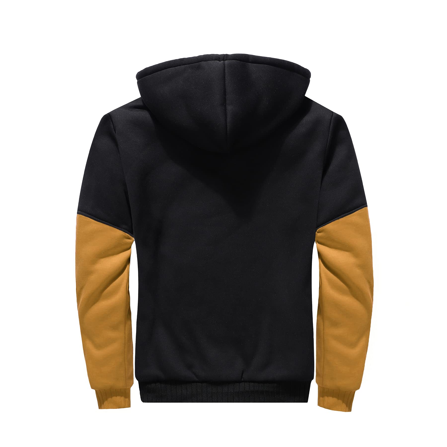 LEZUAN Felpa con Cappuccio Uomo Inverno Caldo Hoodie con Cerniera Integrale Felpe Uomo Manica Lunga Pullover Giacca di Spessore Cappotto in Pile Foderato