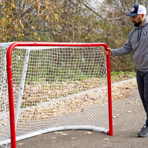 Snipers Edge Hockey - Backyard Goal - 6' x 4' Hockey Net with Heavy-Duty Steel Frame - Weather-Resistant, Easy Assembly, Regulation Size