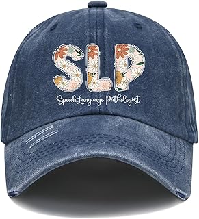 Speech Language Pathologist Cap Floral Speech Therapy Hat Unisex Language Pathologist Cap
