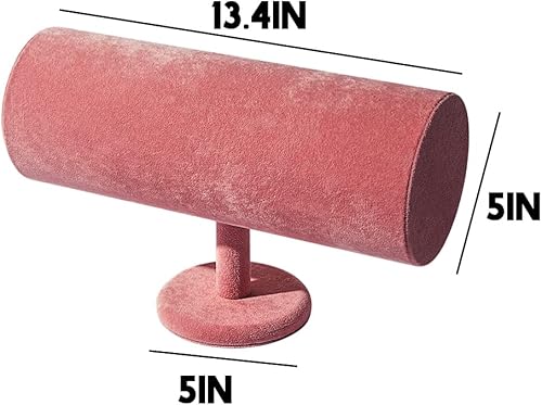 Miniatura 5 de Organizador de diadema con barra en T para espectáculo, soporte de terciopelo suave, accesorios de aro para el cabello, almacenamiento de joyas