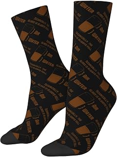 874 Running Socks, Technically The Glass Is Always Full Sports Socks Wicking Athletic Socks Breathable Trainer Socks For Gifts Camping Women 40cm