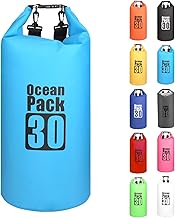 Waterproof Bag, Waterproof Backpack Waterproof Bag with Adjustable Shoulder Strap, 2L/5L/10L/15L/20L/30L Dry Bag for Outdoor Water Sports, Boating, Fishing, Rafting, Swimming, azure, Bag