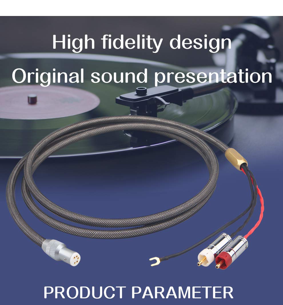 LP płyta winylowa kabel audio HiFi RCA do 5-pinowego XLR żeńskiego z przewodem uziemiającym (3,3 metra / 1 m)