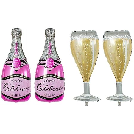 Dorime 2 Capsules De Bouteilles De Champagne Dessin Anime Ballons De Fete D Anniversaire Ballon Ballons En Aluminium Decores Forme Gobelet Amazon Fr Cuisine Maison