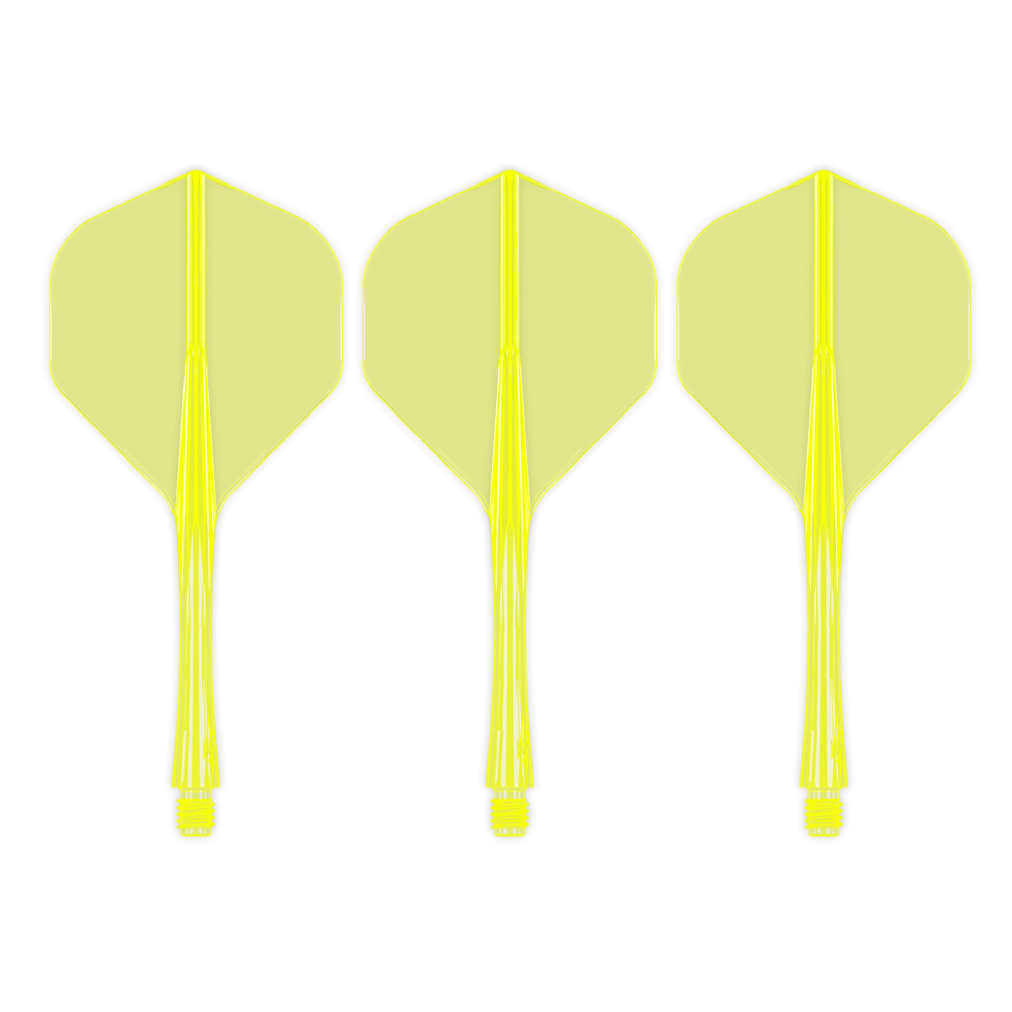Caliburn | SUP Moulded Dart Flight And Shaft System | Multiple Styles | Multiple Colours. (No2 - Medium, Neon Yellow)