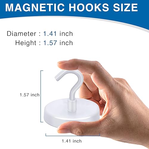 Vista 80 de LOVIMAG Imanes de crucero con ganchos, ganchos magnéticos de 50 libras para cabinas de cruceros, imprescindibles para viajes, imanes de neodimio
