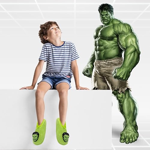 Miniatura 5 de Marvel Calcetines y pantuflas para niños con Spiderman, Capitán América, Iron Man y Vengadores, paquete de 2 y 3 unidades, pantuflas para niños