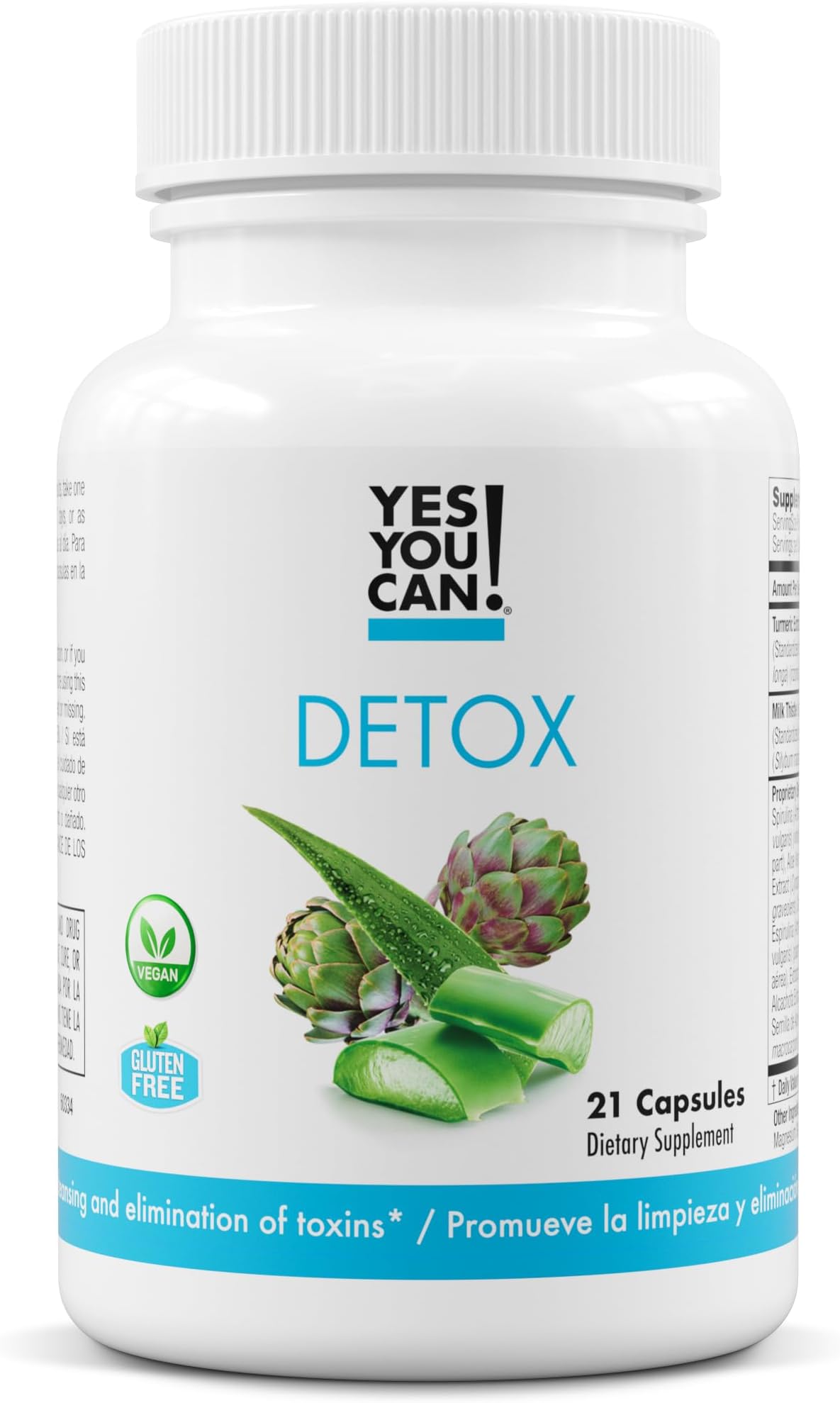 Yes You Can! Natural Detox Pills - Diuretic Cleanse with Electrolytes & Vitamins - Helps with Water Retention - Gluten-Free, 21 Capsules