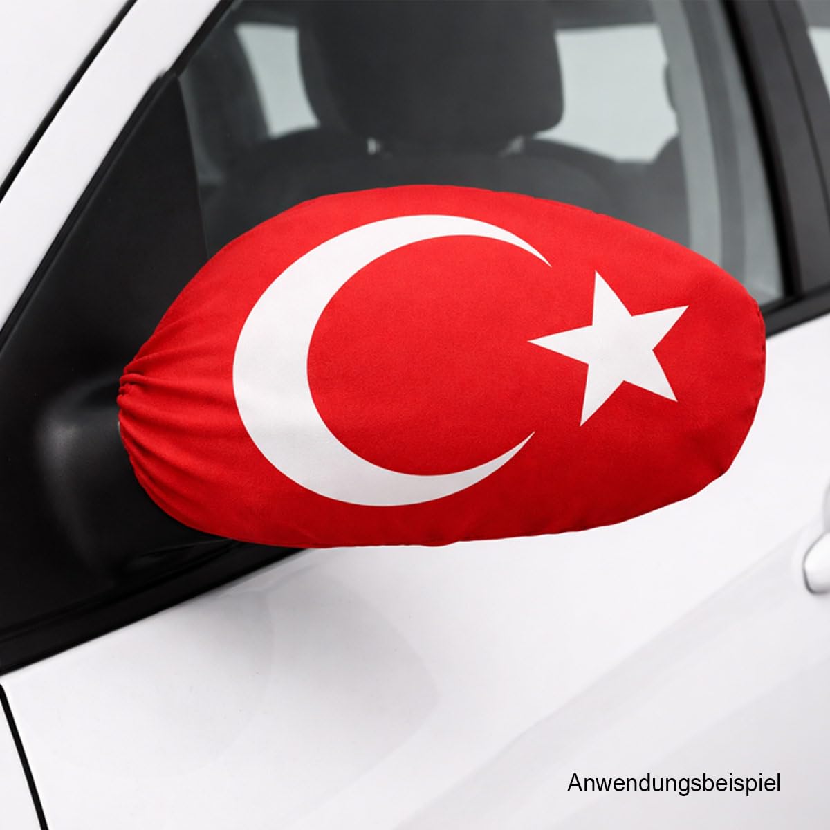 Murago - Türkei Autodeko Fan Set 9-teilig - Autofahnen Fahne Flagge Auto Bayrak Fanartikel WM Spiegelfahne Autofensterfahne