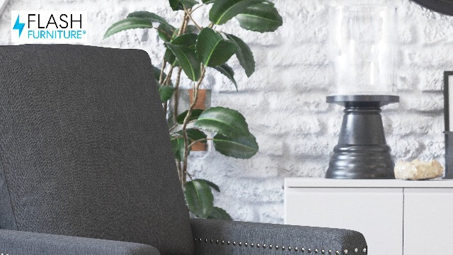 Sillón reclinable tela gris con espuma 1 cuerpo miniatura 7
