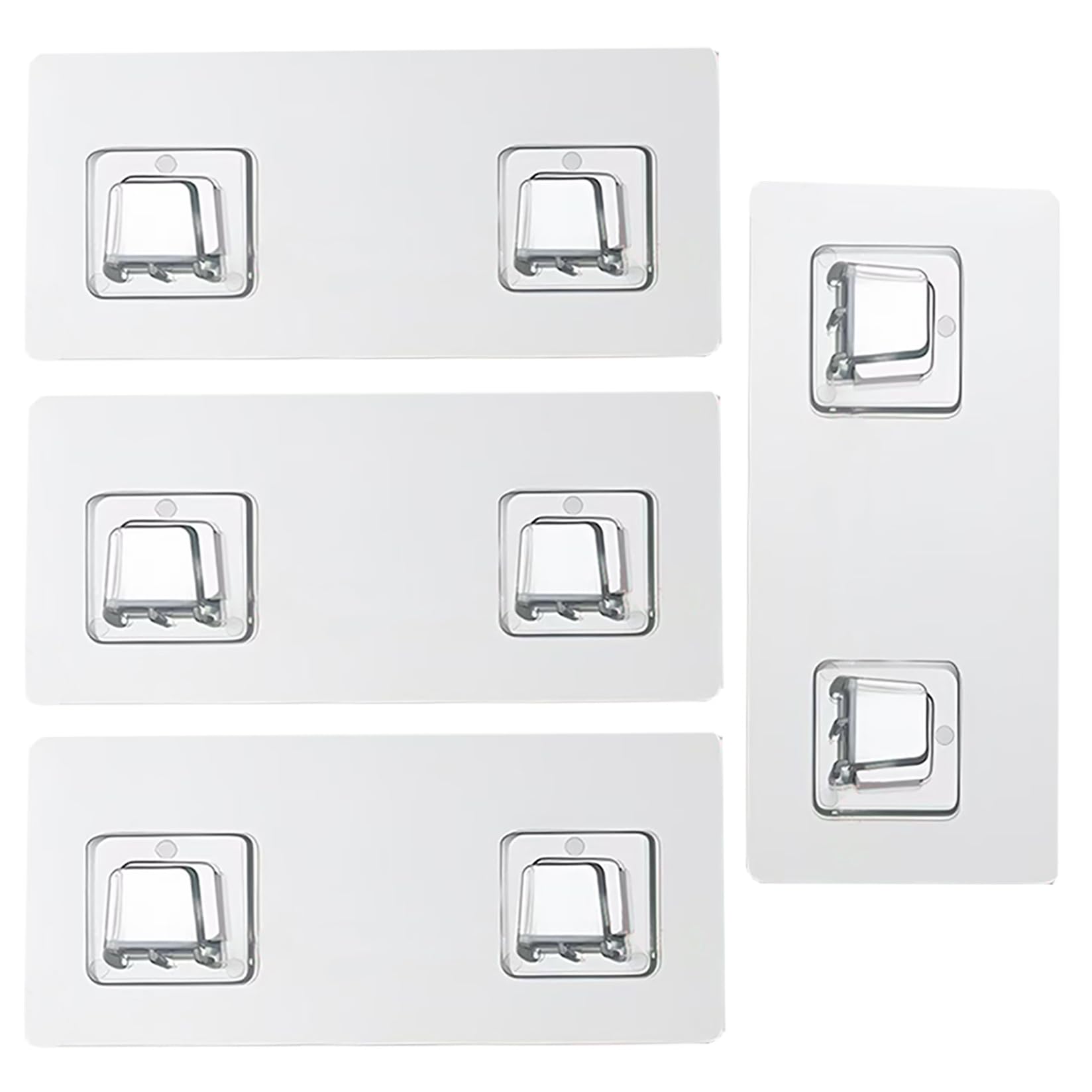 CARURLIFF 4 PCS Shower Caddy Adhesive Replacement Sticker for Large Diameter Bathroom Basket Self-Adhesive Hooks for Wall Mounted