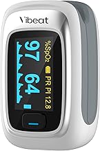 Vibeat Fingertip Pulse Oximeter, Blood Oxygen Saturation Monitor| O2 Meter, Portable SPO2 & Pulse Rate Monitor, Batteries ...