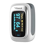 Vibeat Fingertip Pulse Oximeter, Blood Oxygen Saturation Monitor| O2 Meter, Portable SPO2 & Pulse Rate Monitor, Batteries and Lanyard Included