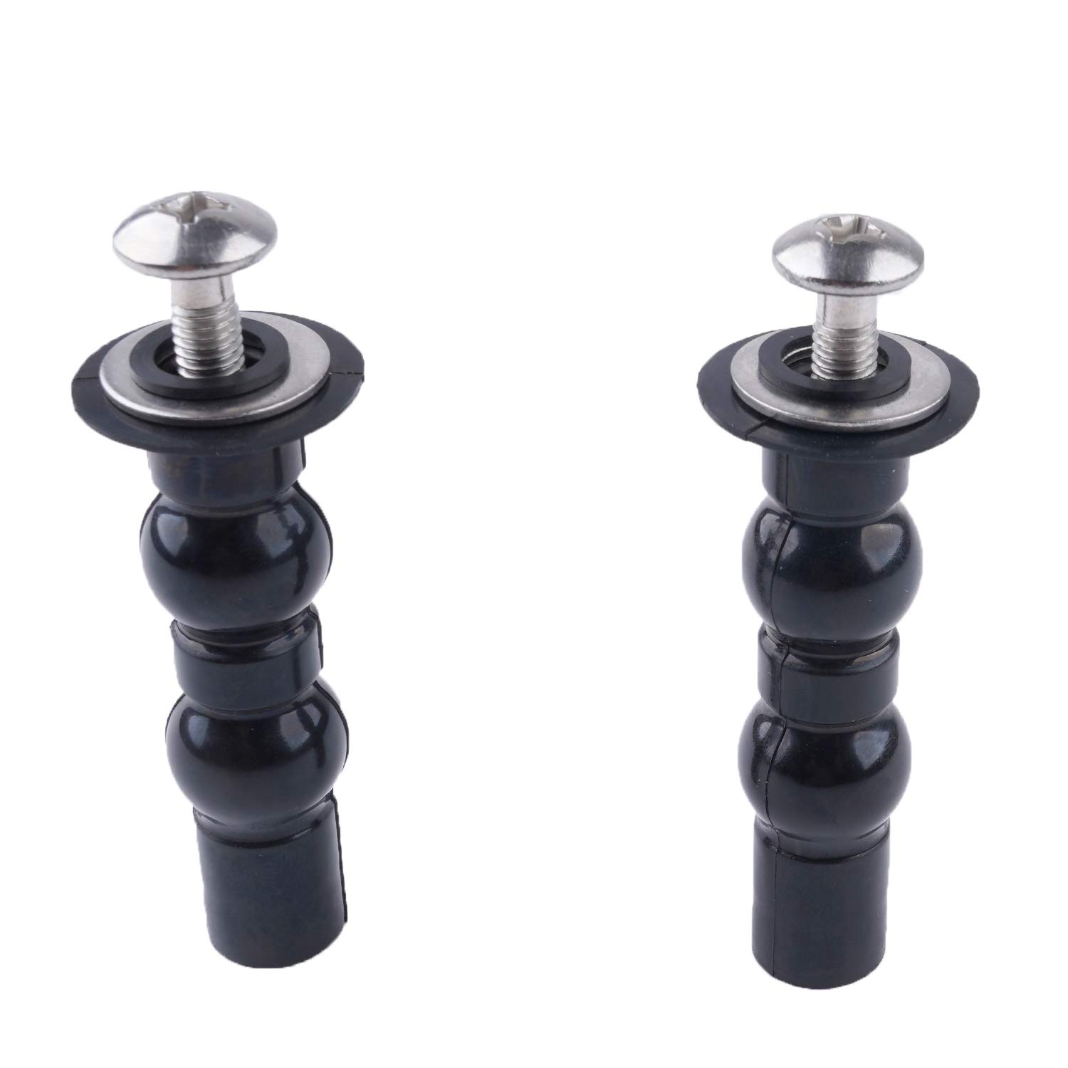 TOTO Toilet Hinge Screw Kit - Expanding Rubber Bolt Top Nuts Set for Top Mount Toilet Seat Tightening, Blind Hole Fixing, 2 Pack