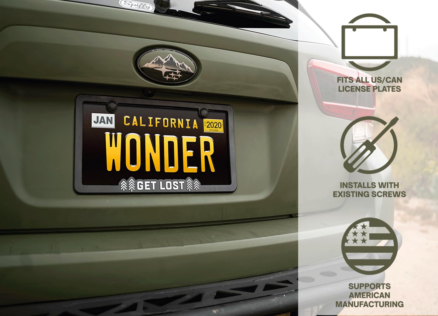 Licence Plate Frame Holder Get Lost License Plate Frame - Adventure ...