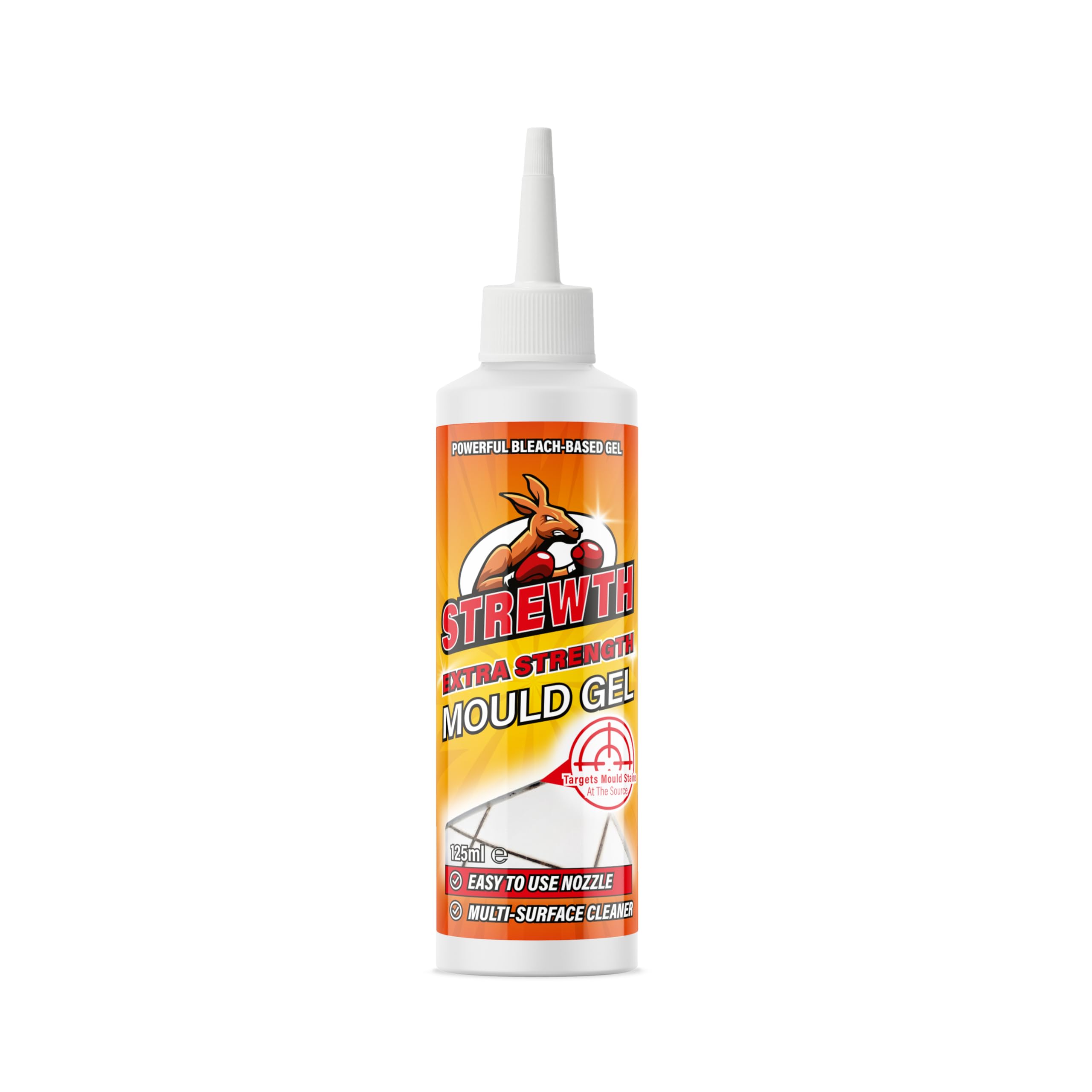 Strewth - Mould Remover Gel, Removes Mouldy Mildew Stains From Walls, Tiles, Silicone Seals & More - 125ml