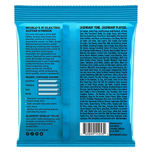 Image of Ernie Ball Extra Slinky Classic Pure Nickel Electric Guitar Strings 3-pack, 8-38 Gauge (P03255)