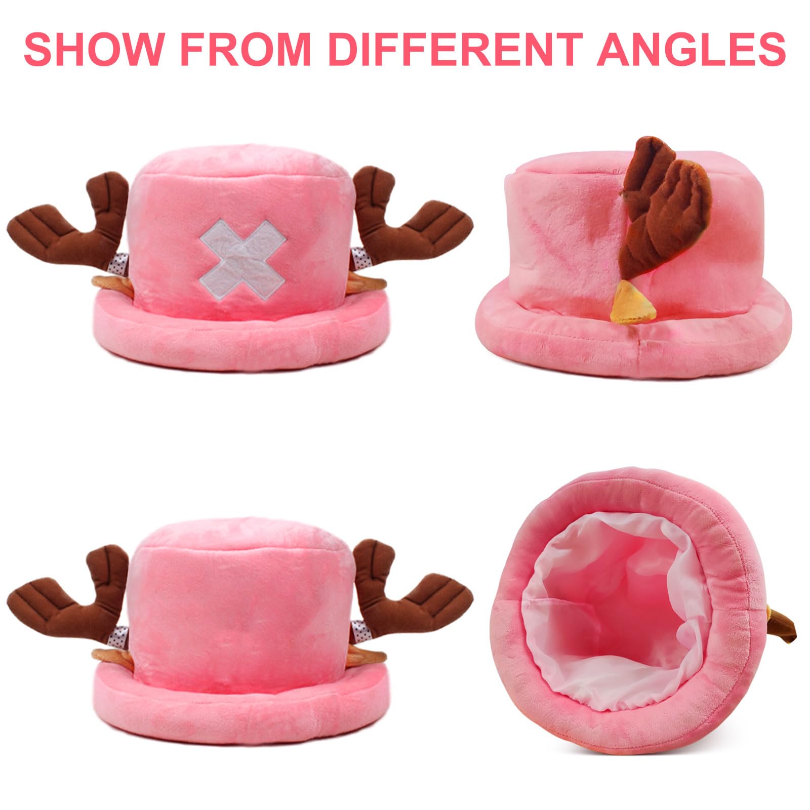 Gorro de Anime, Gorro de Chopper, Cosplay, para Halloween, Cumpleaños, Carnavales