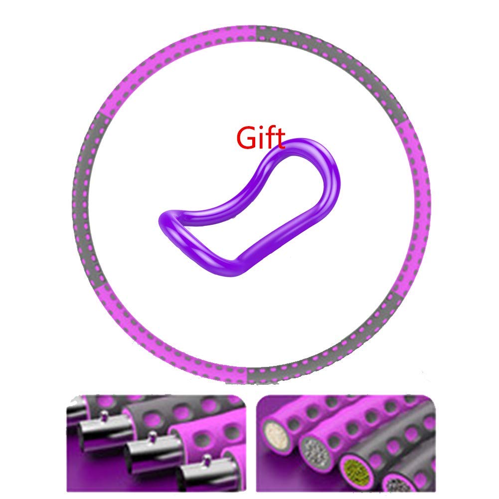 Cerchio di fitness Circles LieYuSport Pilates Fitness + Hula Hoops for adulti e adolescenti, il peso di calibrazione libero 2-4kg ponderata Hula Hoop, staccabile fitness Hoola Hoops for la perdita di