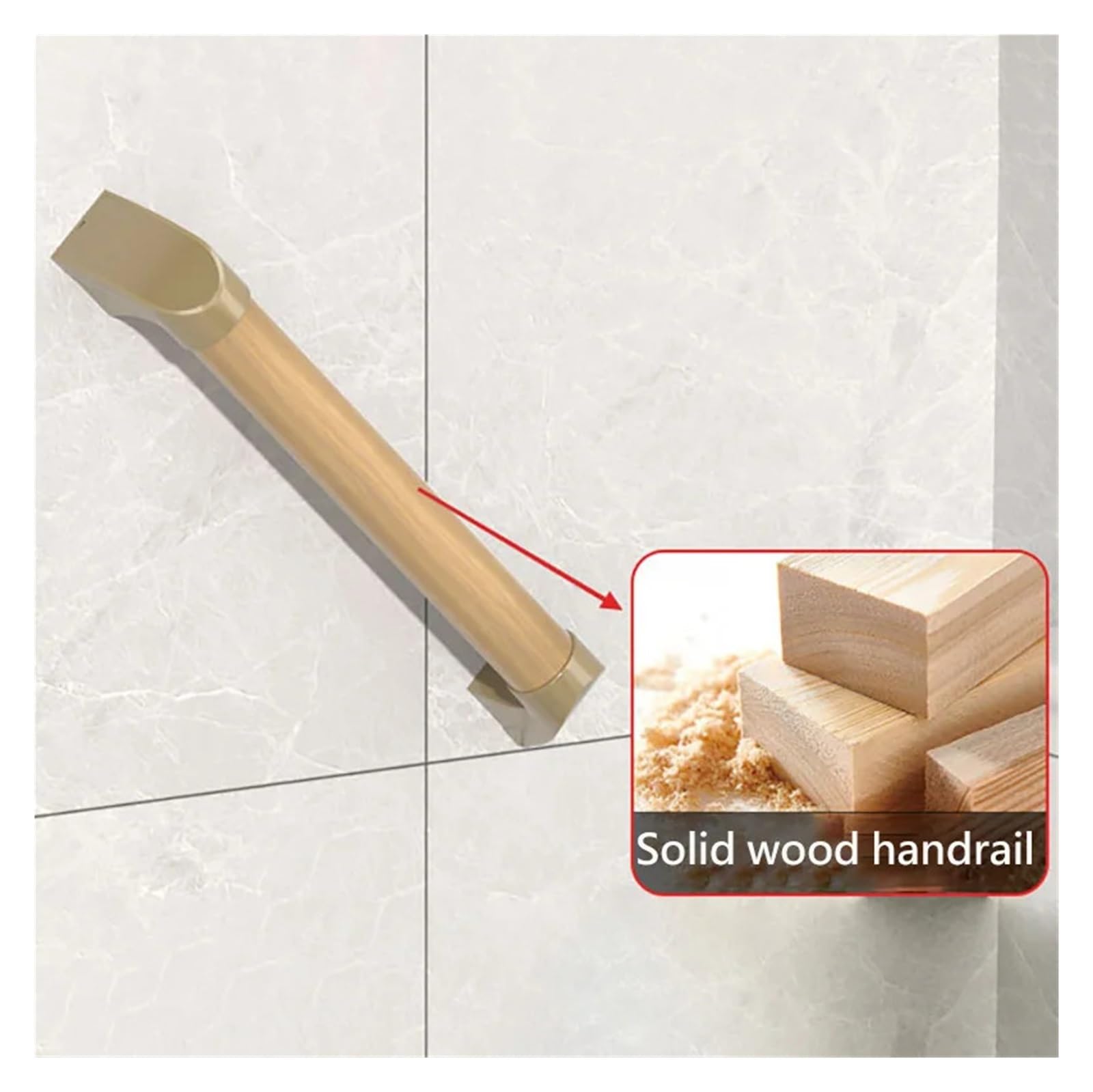 Barra de agarre de seguridad for baño con mango de ducha antideslizante for personas mayores(34cm)