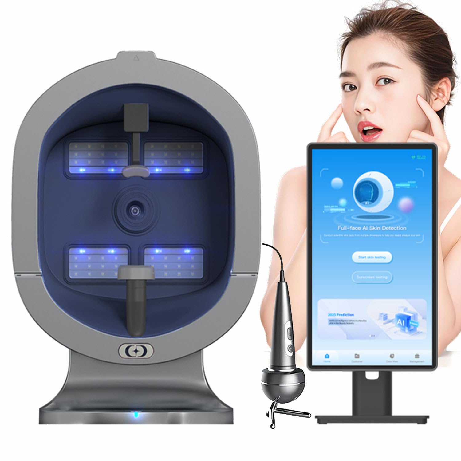 Analizzatore Cutaneo AI 3D, Scanner Facciale Professionale 36MP 21.5inch