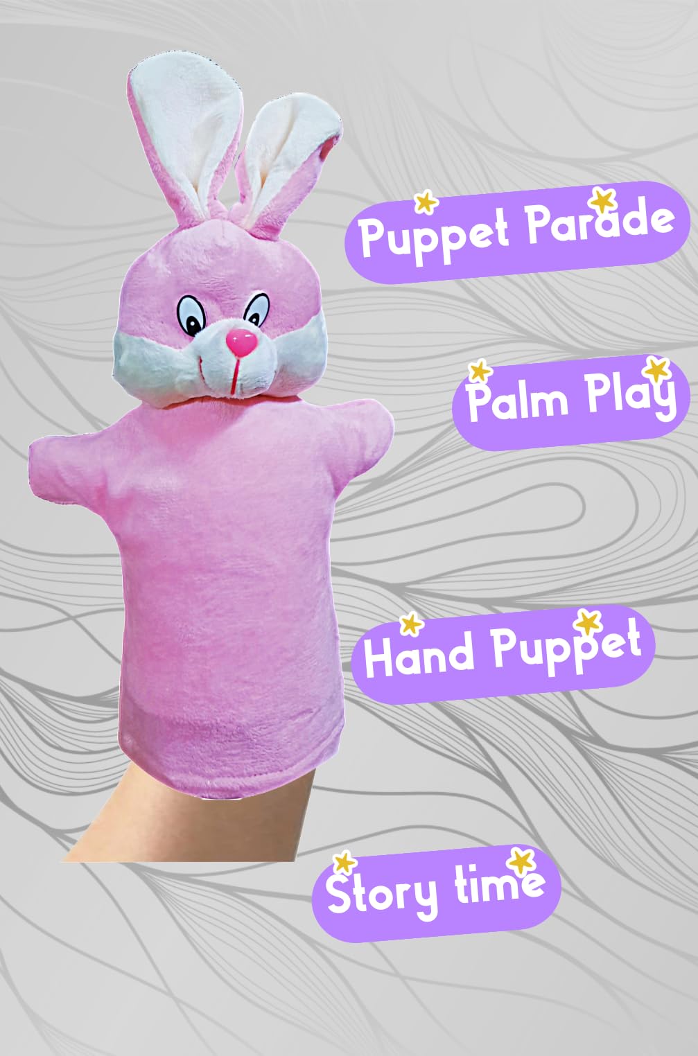 BKDT Marketing Soft Hand Puppet Toy for Kids | Story Telling | Babies Toys | Animals Hand Puppet for Boys & Girls (Rabbit)- Raksha Bandhan Gifts - Image 2 thumbnail