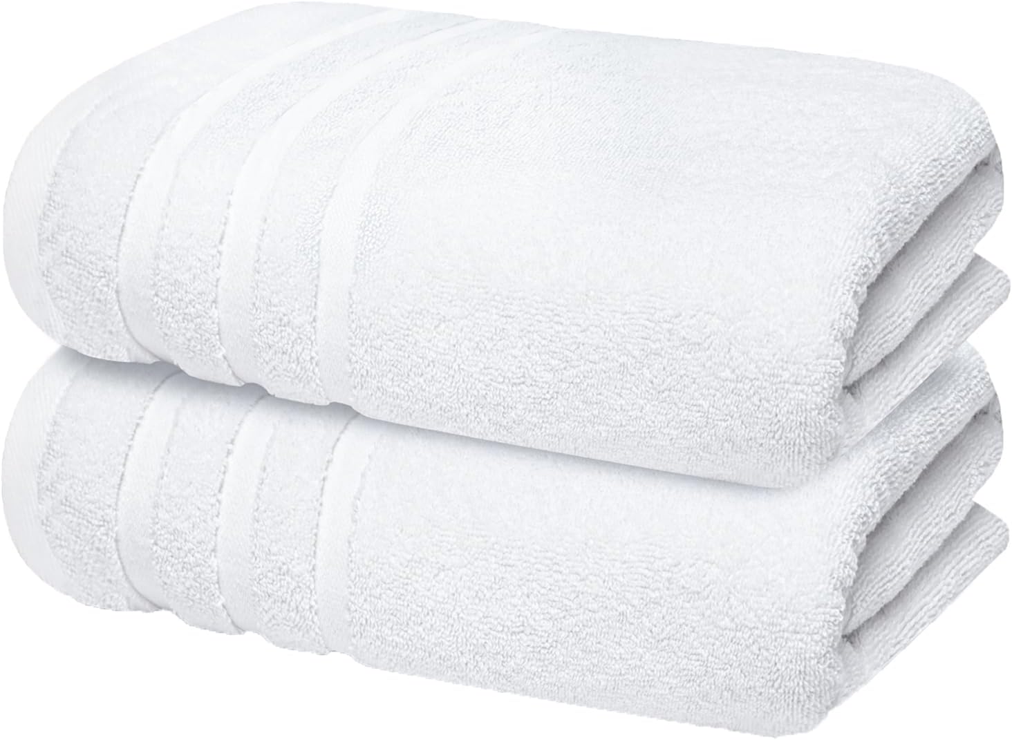 Infinitee Xclusives White Cotton Bath Towels Set of 4-27x54 Inches, Soft, Absorbent, Quick Dry, Durable - Bath Towels Set of 2-27x54 Inches, Soft, Absorbent