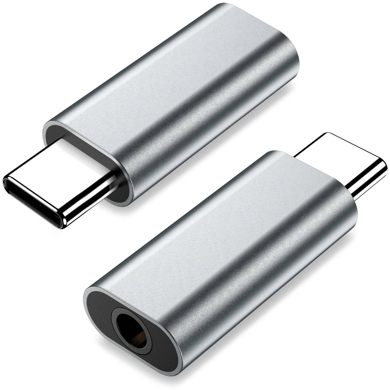 Adattatore USB C a Jack 3.5 mm, Adattatore USB C per iPhone 16 15 Pro Max Plus, USB C a audio Aux per Samsung Galaxy S24 S23 Ultra Note 20, per Huawei P50 P40/Mate 30 20, Pixel 4/3-Grigio ferro