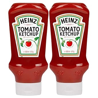 HEINZ Tomato Ketchup Bottle, 2 X 570 Gram