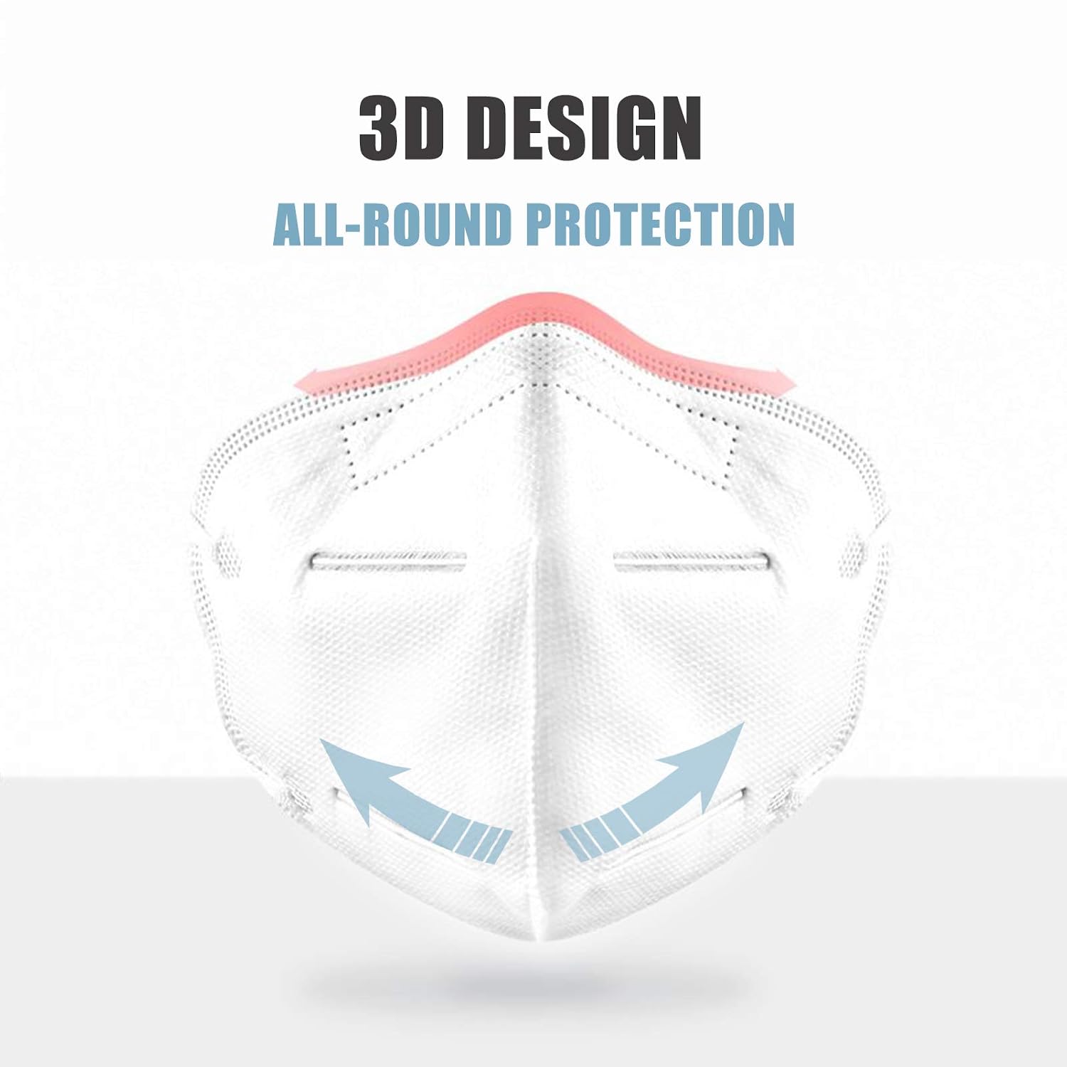 Taimu TM KN95 Face Masks for Protection - 5 Layers Cup Dust Mask, Protection Breathable Foldable Protective Masks Against Dust, Air Pollution for Adult, Men, Women(20 PCS)