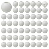 Honbay 100PCS Acrylic Golf Ball Sports Ball Beads Big Hole Beads Round Spacer Loose Spacer with 8.7 Yards Elastic Thread for Bracelets Necklaces Earrings Jewelry Making DIY Craft Project
