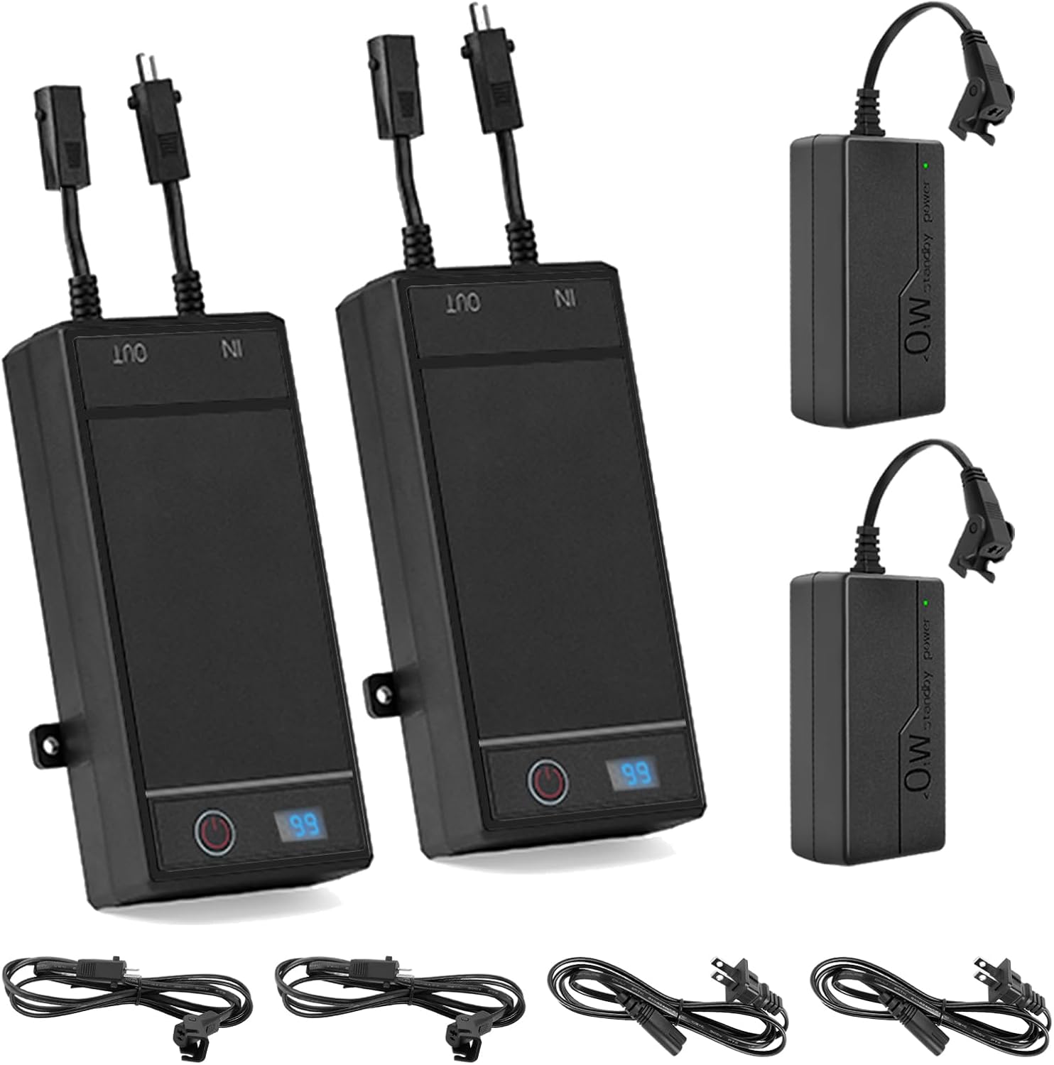 2 Rechargeable Battery Packs for Reclining Furniture, 2500mAh Universal Wireless Recliner Battery Charger for Electric Recliner, Sofas, Lift Chairs, Couch, 2-Pin Connection Reclining Furniture