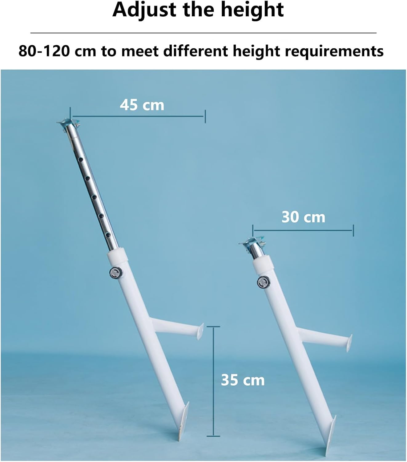 Adjustable Ballet Bar - Wall-Mounted Dance Stick, Professional Heavy-Duty Wooden Horizontal Pole, 1.5m Stretching Bar for Dancers, Home Gym Fitness Equipment, Silver