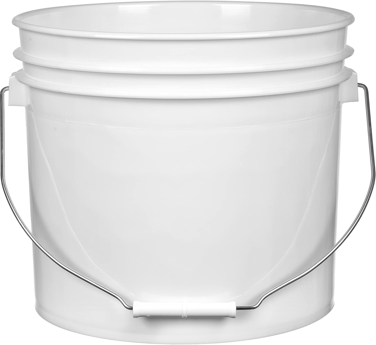 House Naturals 3.5 Gallon White Food Grade Bucket Pail with Black Lid (Pack of 3) BPA Free containers -Made in USA